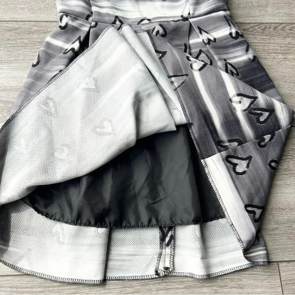 Refill Heart  Shape Ombre Pattern Fit and Flare Sleeveless Dress Made in Korea - Picture 10 of 13